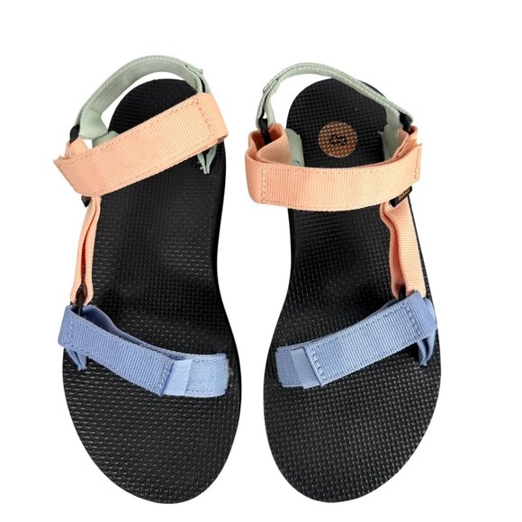 Teva Flatform Universal Multicolor Sherbet Platform Wedge Sandals Women's Size 8 - Picture 2 of 7